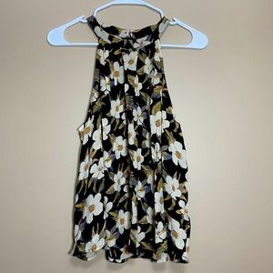 American Eagle Floral Halter Neck Style Tank Top Women’s Size Medium